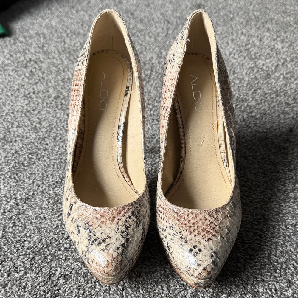 Aldo Snakeskin Patterned Heels